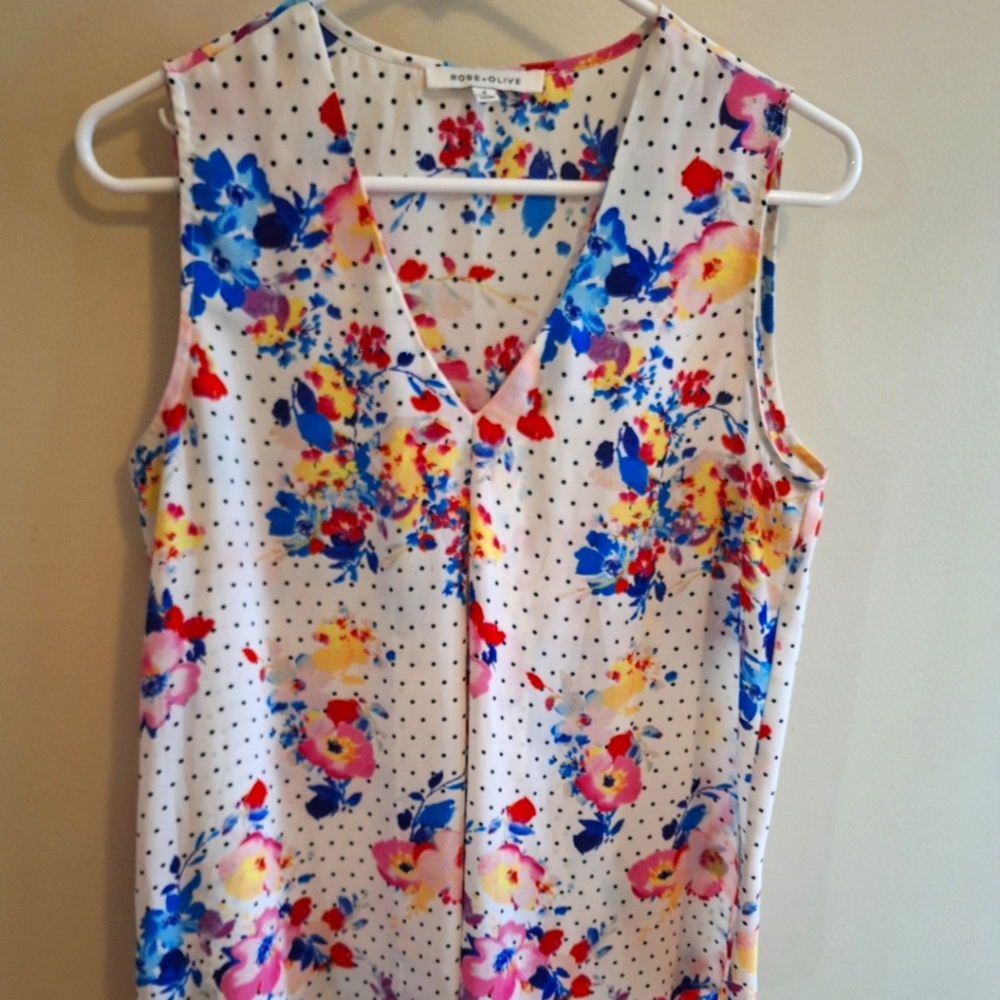 Rose and Olive floral blouse